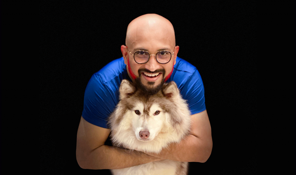 Shouvik and his dog