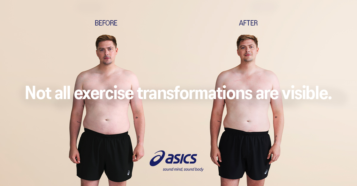Image for ASICS #DramaticTransformations Highlights The Transformative Power Of Exercise On The Mind