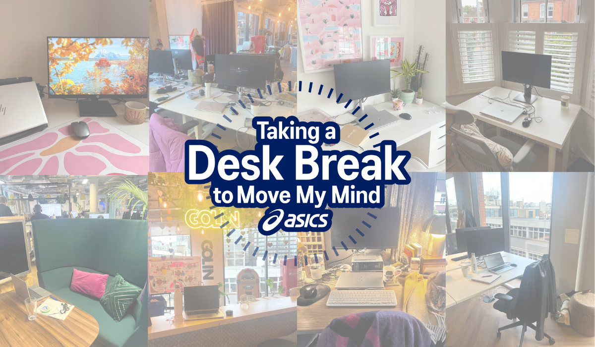 consumer examples of taking a break from their desk