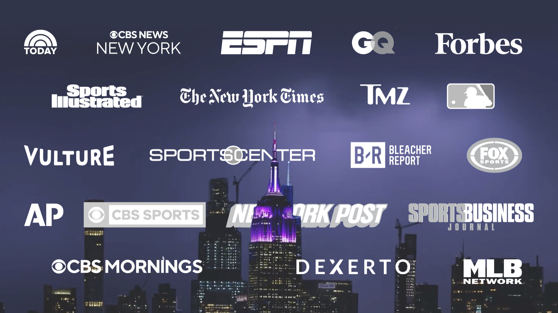 logos of news outlets that covered the Grimace effect